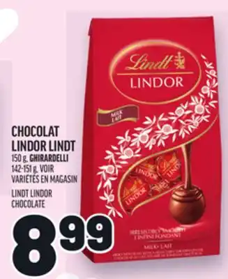 Metro CHOCOLAT LINDOR LINDT | LINDT LINDOR CHOCOLATE offer