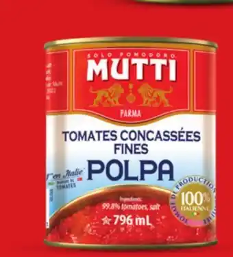 Metro TOMATES CONCASSÉES FINES POLPA MUTTI offer