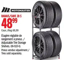 Canadian Tire MotoMaster Adjustable Tire Storage Shelves offer