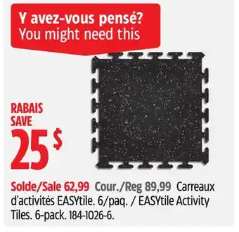 Canadian Tire EASYtile Activity Tiles offer