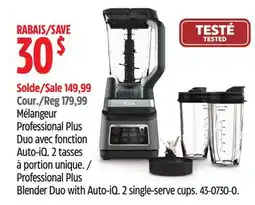 Canadian Tire Ninja Professional Plus Blender Duo with Auto-iQ offer