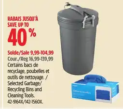 Canadian Tire Selected Garbage/ Recycling Bins and Cleaning Tools offer