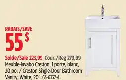 Canadian Tire Creston Single-Door Bathroom Vanity, White, 20 offer