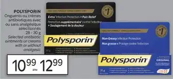 Brunet POLYSPORIN Onguents ou crèmes antibiotiques avec ou sans analgésique sélectionnés offer