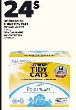 Provigo LITIÈRE POIDS PLUME TIDY CATS, 5,44 KG offer