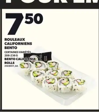 Provigo ROULEAUX CALIFORNIENS BENTO, 208-236 G offer