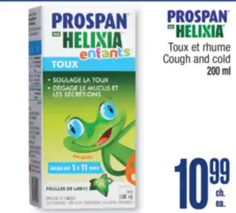 Jean Coutu PROSPAN HELIXIA Cough and cold offer