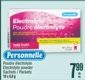 Jean Coutu PERSONNELLE Electrolyte powder Packets offer