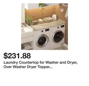 Bed Bath & Beyond Laundry Countertop for Washer and Dryer, Over Washer Dryer Topper for Storage and Organization offer