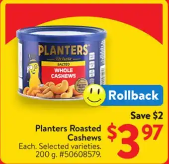 Walmart Planters Roasted Cashews offer