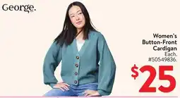 Walmart Women's Button-Front Cardigan offer