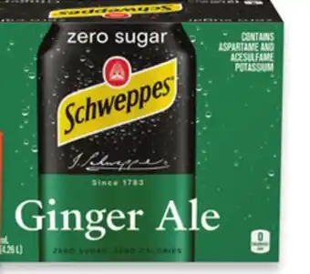 Walmart Schweppes Zero Sugar Ginger Ale offer