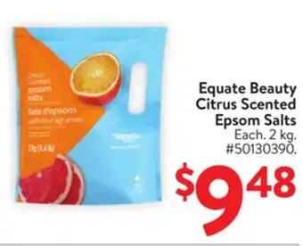 Walmart Equate Beauty Citrus Scented Epsom Salts offer