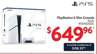 Walmart PlayStation 5 Slim Console offer