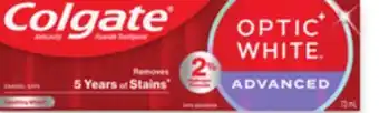 Walmart Colgate Optic White Advanced 73ml offer