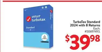 Walmart TurboTax Standard 2024 with 8 Returns offer