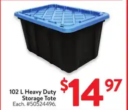 Walmart 102 L Heavy Duty Storage Tote offer