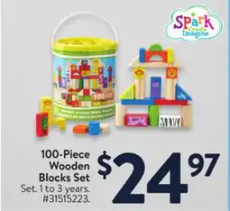 Walmart 100-Piece Wooden Blocks Set offer