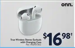 Walmart True Wireless Stereo Earbuds with Charging Case offer