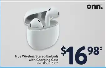 Walmart True Wireless Stereo Earbuds with Charging Case offer