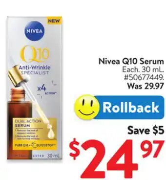 Walmart Nivea Q10 Serum offer