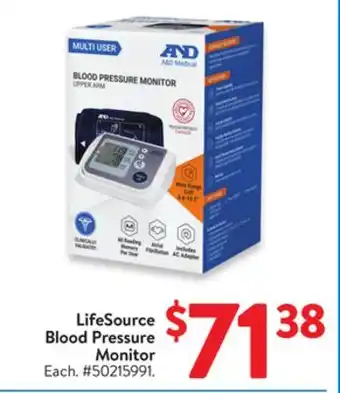 Walmart LifeSource Blood Pressure Monitor offer