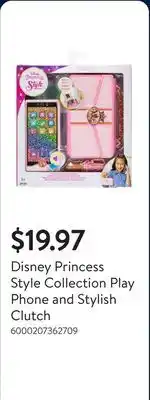 Walmart Disney Princess Style Collection Play Phone and Stylish Clutch offer