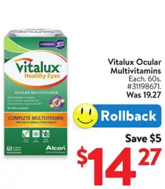 Walmart Vitalux Ocular Multivitamins offer