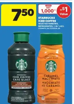 Real Canadian Superstore STARBUCKS ICED COFFEE, 1.18/1.42 L offer