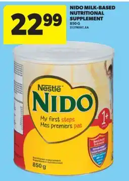 Real Canadian Superstore NIDO MILK-BASED NUTRITIONAL SUPPLEMENT, 850 G offer