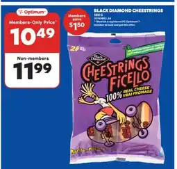 Real Canadian Superstore BLACK DIAMOND CHEESTRINGS, 588 G offer