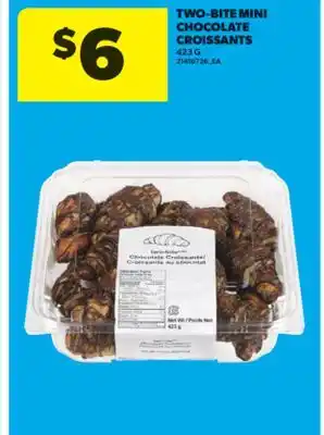 Real Canadian Superstore TWO-BITE MINI CHOCOLATE CROISSANTS, 423 G offer