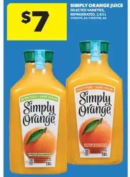 Real Canadian Superstore SIMPLY ORANGE JUICE, 2.63 L offer