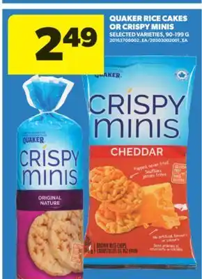 Real Canadian Superstore QUAKER RICE CAKES OR CRISPY MINIS offer