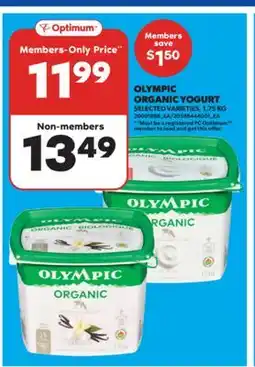 Real Canadian Superstore OLYMPIC ORGANIC YOGURT, 1.75 KG offer