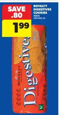 Real Canadian Superstore ROYALTY DIGESTIVES COOKIES, 400 G offer