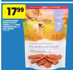 Real Canadian Superstore CALEDON FARMS SWEET POTATO CHEWS, 795 G OR BEEF TENDERSTICKS, 340 G DOG TREATS offer