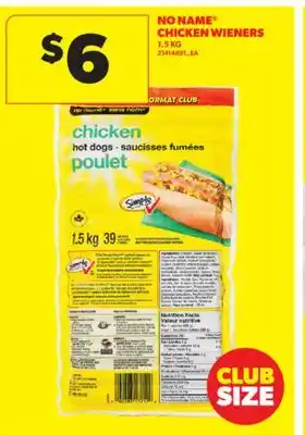 Real Canadian Superstore NO NAME CHICKEN WIENERS, 1.5 KG offer