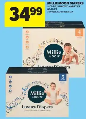 Real Canadian Superstore MILLIE MOON DIAPERS, 88-120' S offer