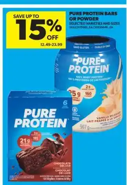 Real Canadian Superstore PURE PROTEIN BARS OR POWDER offer