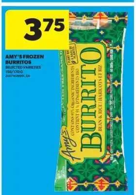 Real Canadian Superstore AMY'S FROZEN BURRITOS, 156/170 G offer