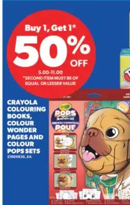 Real Canadian Superstore CRAYOLA COLOURING BOOKS, COLOUR WONDER PAGES AND COLOUR POPS SETS offer