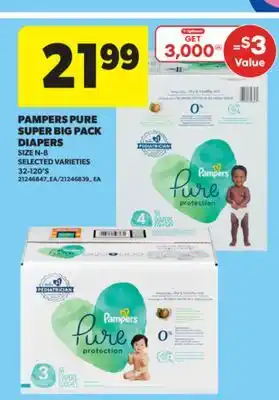 Real Canadian Superstore PAMPERS PURE SUPER BIG PACK DIAPERS offer