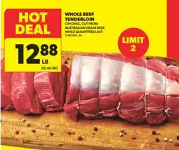 Real Canadian Superstore WHOLE BEEF TENDERLOIN offer