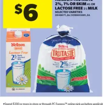 Real Canadian Superstore 2%, 1% OR SKIM, 4 L OR LACTOSE FREE, 2 L MILK offer