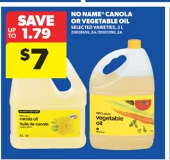 Real Canadian Superstore NO NAME CANOLA OR VEGETABLE OIL, 3 L offer