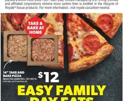 Real Canadian Superstore 14 TAKE AND BAKE PIZZA, 797-857 G offer