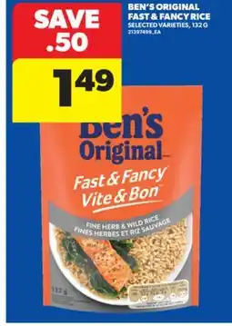 Real Canadian Superstore BEN'S ORIGINAL FAST & FANCY RICE, 132 G offer