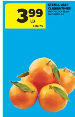 Real Canadian Superstore STEM & LEAF CLEMENTINES offer