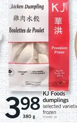 Fortinos KJ FOODS DUMPLINGS, 380 G offer